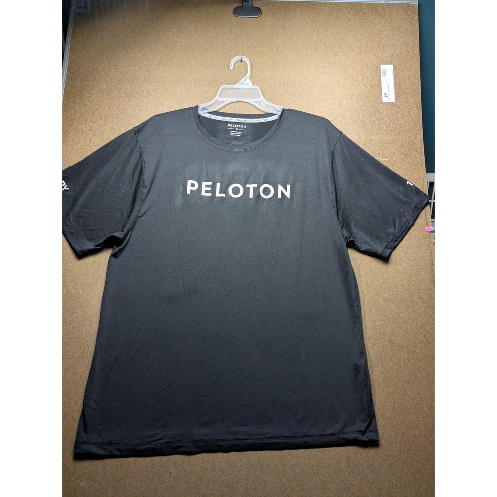 Peloton Century 100 Club Shirt Mens XL Gray Performance Athletic T-Shirt Logo